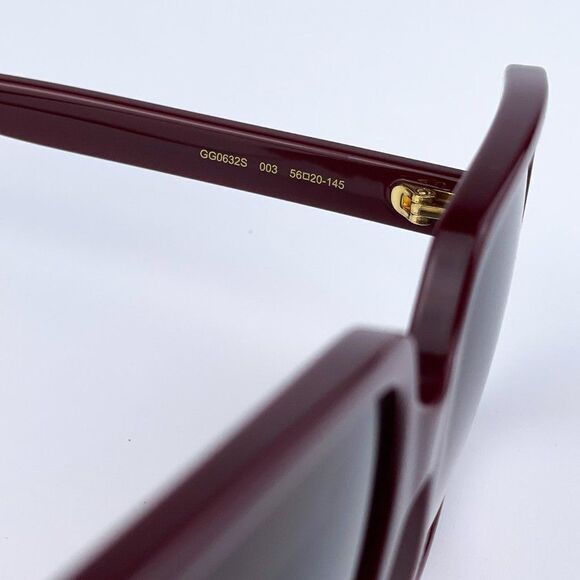 NEW GUCCI GG0632S 003 Burgundy Red Gradient Square Oversized Women Sunglasses - Picture 7 of 12